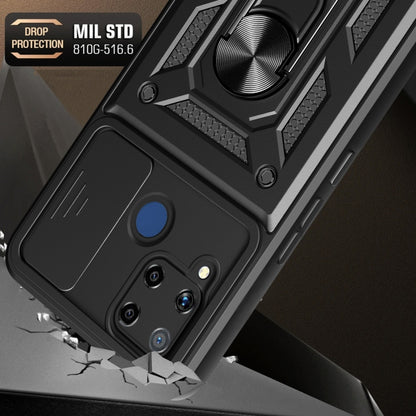 Sliding Camera Cover Design TPU+PC Phone Case, For Realme C25 / C15, For Realme 5 Pro, For Realme 5