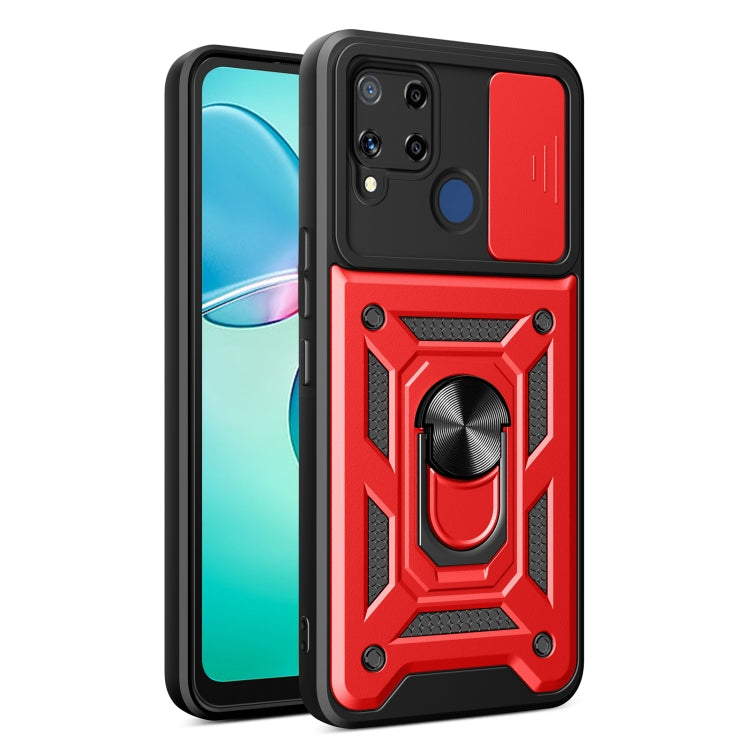 Sliding Camera Cover Design TPU+PC Phone Case, For Realme C65 4G, For Realme GT3 5G, For Realme C21Y / C25Y, For Realme C25 / C15, For Realme 5 Pro, For Realme 5
