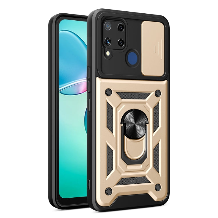 Sliding Camera Cover Design TPU+PC Phone Case, For Realme C65 4G, For Realme GT3 5G, For Realme C21Y / C25Y, For Realme C25 / C15, For Realme 5 Pro, For Realme 5