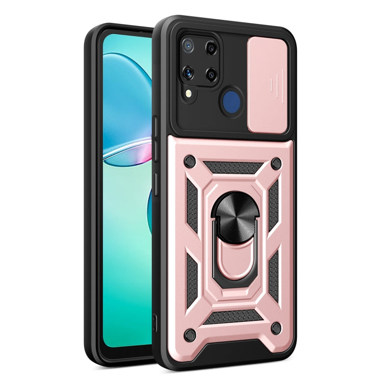 Sliding Camera Cover Design TPU+PC Phone Case, For Realme C65 4G, For Realme GT3 5G, For Realme C21Y / C25Y, For Realme C25 / C15, For Realme 5 Pro, For Realme 5