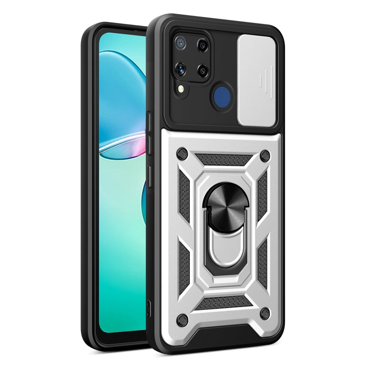 Sliding Camera Cover Design TPU+PC Phone Case, For Realme C65 4G, For Realme GT3 5G, For Realme C21Y / C25Y, For Realme C25 / C15, For Realme 5 Pro, For Realme 5
