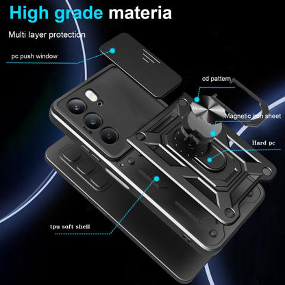 Sliding Camera Cover Design TPU+PC Phone Case, For Realme C75 4G / 14x 5G Global, For Realme 13+ 5G, For Realme 13 Pro / 13 Pro+ 5G, For Realme C61 / C63, For Realme 12 5G Global, For Realme 12+ 5G Global, For Realme 12 Pro / 12 Pro+ 5G                ...
