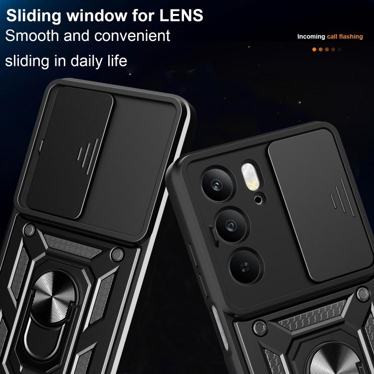 Sliding Camera Cover Design TPU+PC Phone Case, For Realme C75 4G / 14x 5G Global, For Realme 13+ 5G, For Realme 13 Pro / 13 Pro+ 5G, For Realme C61 / C63, For Realme 12 5G Global, For Realme 12+ 5G Global, For Realme 12 Pro / 12 Pro+ 5G                ...