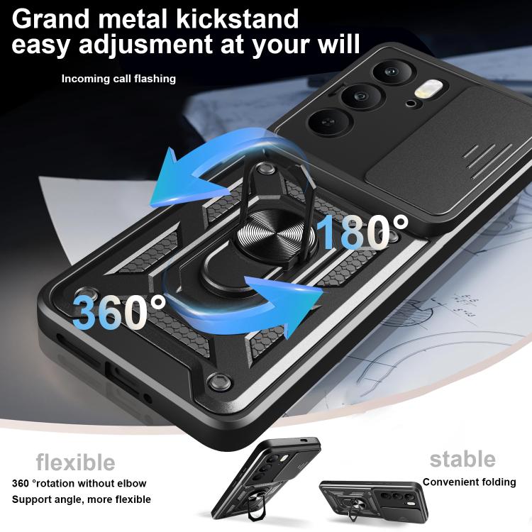 Sliding Camera Cover Design TPU+PC Phone Case, For Realme C75 4G / 14x 5G Global, For Realme 13+ 5G, For Realme 13 Pro / 13 Pro+ 5G, For Realme C61 / C63, For Realme 12 5G Global, For Realme 12+ 5G Global, For Realme 12 Pro / 12 Pro+ 5G                ...