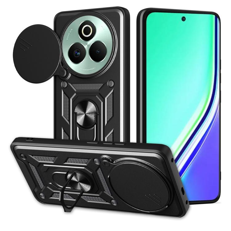 Sliding Camera Cover Design TPU+PC Phone Case, For Realme P4 Power 5G, For Realme C83 5G, For Realme 16 5G, For Realme 16 Pro+ 5G Global, For Realme 16 Pro / 16 Pro+ 5G, For Realme P4x 5G India, For Realme C71 India / Note 70T 4G                       ...