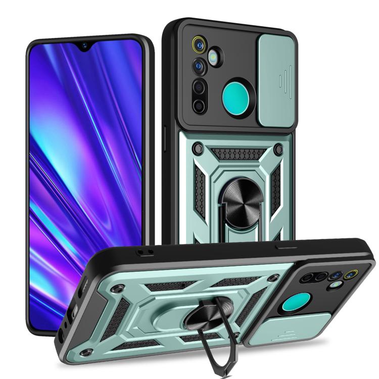 Sliding Camera Cover Design TPU+PC Phone Case, For Realme C65 4G, For Realme GT3 5G, For Realme C21Y / C25Y, For Realme C25 / C15, For Realme 5 Pro, For Realme 5