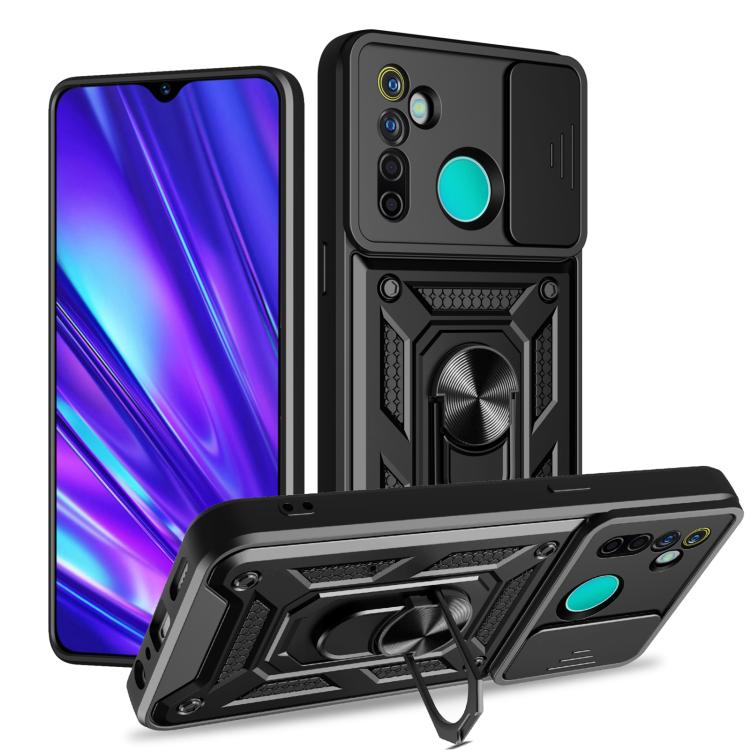 Sliding Camera Cover Design TPU+PC Phone Case, For Realme C65 4G, For Realme GT3 5G, For Realme C21Y / C25Y, For Realme C25 / C15, For Realme 5 Pro, For Realme 5