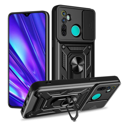 Sliding Camera Cover Design TPU+PC Phone Case, For Realme C65 4G, For Realme GT3 5G, For Realme C21Y / C25Y, For Realme C25 / C15, For Realme 5 Pro, For Realme 5
