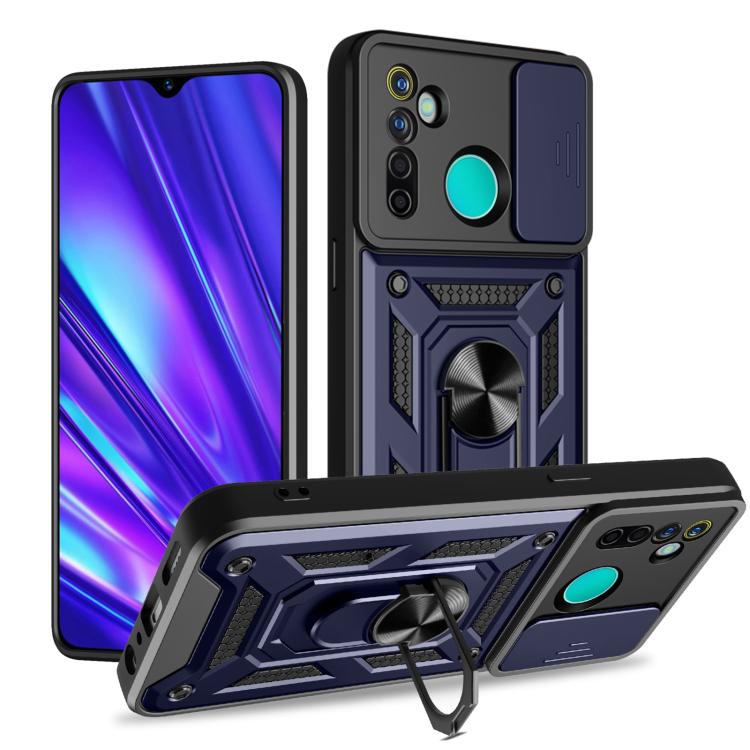 Sliding Camera Cover Design TPU+PC Phone Case, For Realme C65 4G, For Realme GT3 5G, For Realme C21Y / C25Y, For Realme C25 / C15, For Realme 5 Pro, For Realme 5