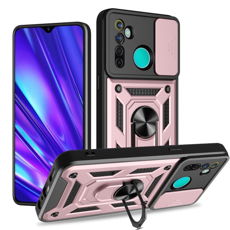 Sliding Camera Cover Design TPU+PC Phone Case, For Realme C65 4G, For Realme GT3 5G, For Realme C21Y / C25Y, For Realme C25 / C15, For Realme 5 Pro, For Realme 5