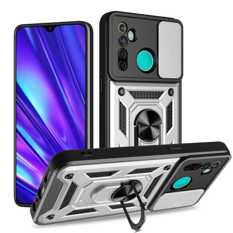 Sliding Camera Cover Design TPU+PC Phone Case, For Realme C65 4G, For Realme GT3 5G, For Realme C21Y / C25Y, For Realme C25 / C15, For Realme 5 Pro, For Realme 5