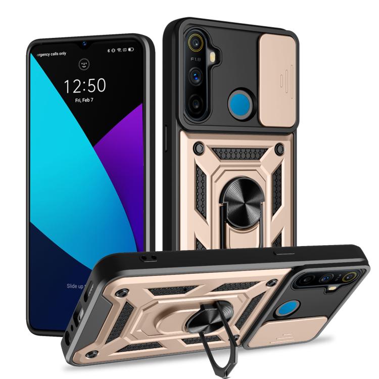 Sliding Camera Cover Design TPU+PC Phone Case, For Realme C65 4G, For Realme GT3 5G, For Realme C21Y / C25Y, For Realme C25 / C15, For Realme 5 Pro, For Realme 5
