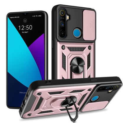 Sliding Camera Cover Design TPU+PC Phone Case, For Realme C25 / C15, For Realme 5 Pro, For Realme 5