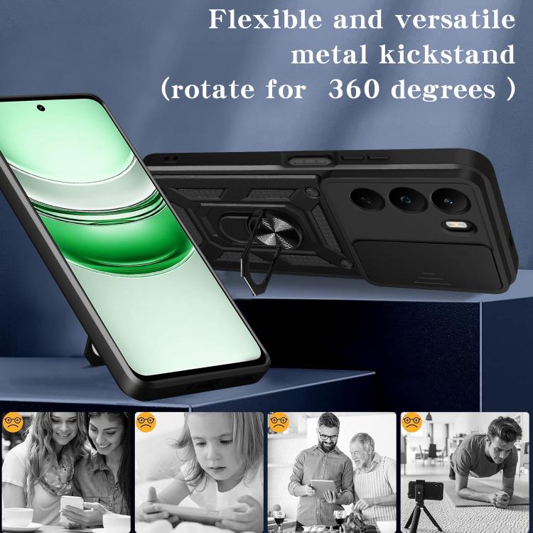 Sliding Camera Cover Design TPU+PC Phone Case, For Realme C71 4G, For Realme Neo7x / P3 5G, For Realme P3 Pro 5G, For Realme C75 4G / 14x 5G Global, For Realme 13+ 5G, For Realme 13 Pro / 13 Pro+ 5G, For Realme C61 / C63, For Realme 12 5G Global       ...