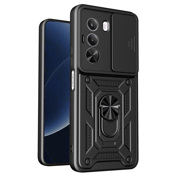 Sliding Camera Cover Design TPU+PC Phone Case, For Realme P4 Power 5G, For Realme C83 5G, For Realme 16 5G, For Realme 16 Pro+ 5G Global, For Realme 16 Pro / 16 Pro+ 5G, For Realme P4x 5G India, For Realme C71 India / Note 70T 4G                       ...