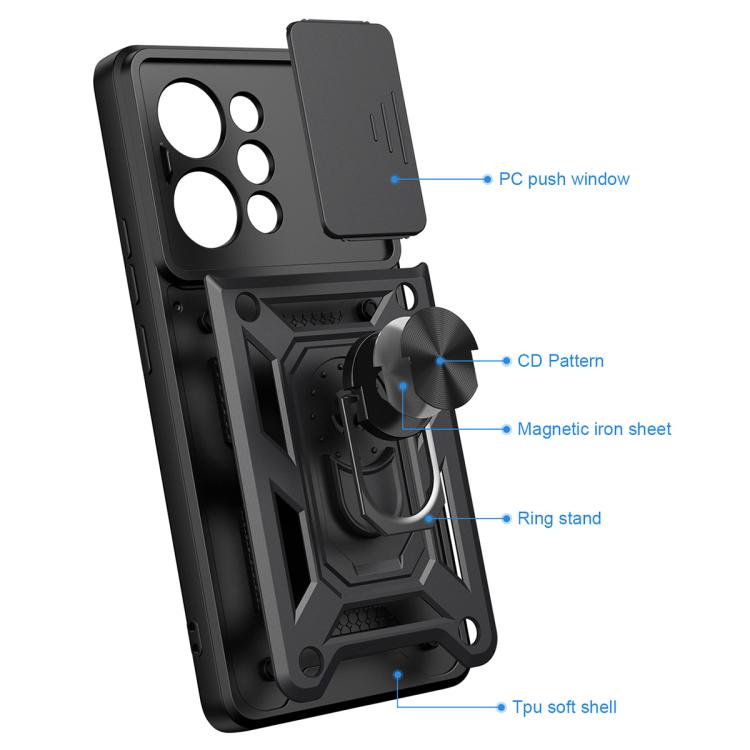Sliding Camera Cover Design TPU+PC Phone Case, For Realme P4 Power 5G, For Realme C83 5G, For Realme 16 5G, For Realme 16 Pro+ 5G Global, For Realme 16 Pro / 16 Pro+ 5G, For Realme P4x 5G India, For Realme C71 India / Note 70T 4G                       ...