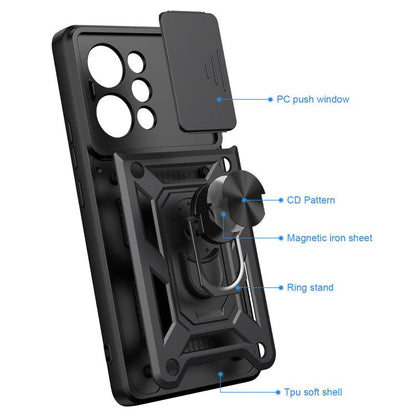 Sliding Camera Cover Design TPU+PC Phone Case, For Realme P4 Power 5G, For Realme C83 5G, For Realme 16 5G, For Realme 16 Pro+ 5G Global, For Realme 16 Pro / 16 Pro+ 5G, For Realme P4x 5G India, For Realme C71 India / Note 70T 4G                       ...