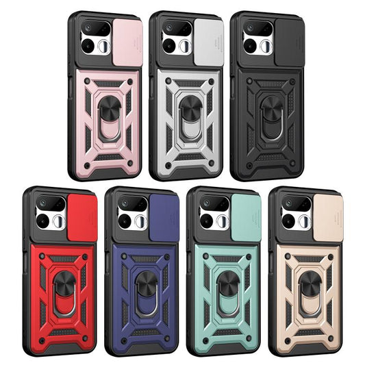 Sliding Camera Cover Design TPU+PC Phone Case, For Realme 16T 5G, For Realme C100i / C100x 4G, For Realme C100 4G, For Realme P4 Power 5G, For Realme C83 5G, For Realme 16 5G, For Realme 16 Pro+ 5G Global, For Realme 16 Pro / 16 Pro+ 5G                ...