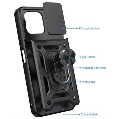 Sliding Camera Cover Design TPU+PC Phone Case, For Realme 16T 5G, For Realme C100i / C100x 4G, For Realme C100 4G, For Realme P4 Power 5G, For Realme C83 5G, For Realme 16 5G, For Realme 16 Pro+ 5G Global, For Realme 16 Pro / 16 Pro+ 5G                ...
