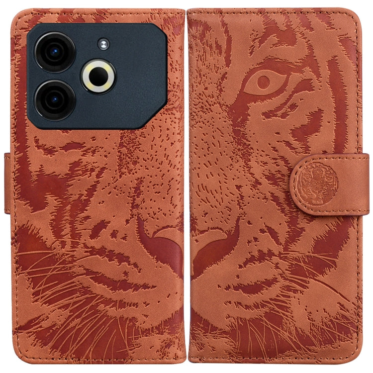 Tiger Embossing Pattern Flip Leather Phone Case, For Tecno Pop 10 / Spark Go 2 4G, For Tecno Camon 40 Pro 4G, For Tecno Camon 40, For Tecno Pop 9 5G / Spark 30C 5G, For Tecno Camon 30S / Camon 30S Pro, For Tecno Spark 30 Pro, For Tecno Spark 30 4G     ...