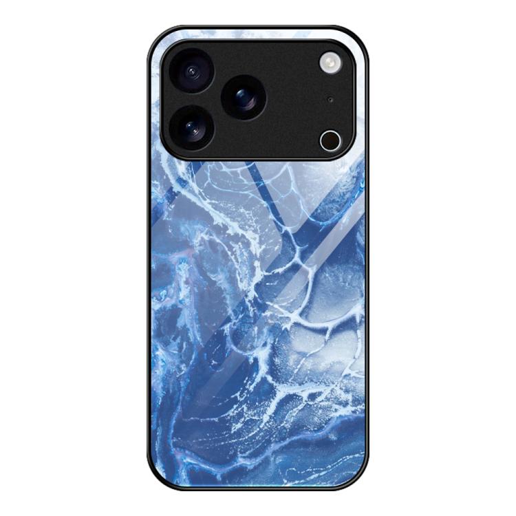 Marble Pattern Glass Protective Phone Case, For iPhone 17 Pro Max, For iPhone 17 Pro, For iPhone 17, For iPhone Air, For iPhone 15 Pro Max, For iPhone 15 Pro, For iPhone 15 Plus, For iPhone 15