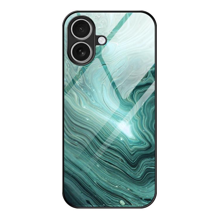 Marble Pattern Glass Protective Phone Case, For iPhone 17 Pro Max, For iPhone 17 Pro, For iPhone 17, For iPhone Air, For iPhone 15 Pro Max, For iPhone 15 Pro, For iPhone 15 Plus, For iPhone 15