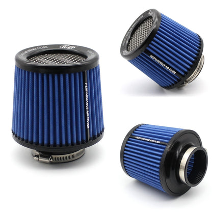 Filtre d'admission d'air de moteur conique froid à haut débit XH-UN077-079 pour voiture, 63mm, 76mm, 89mm, 101mm