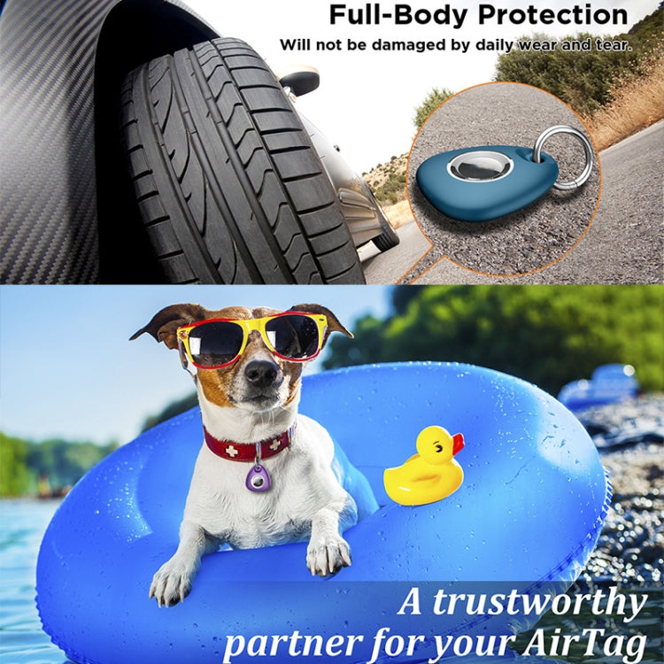 2pcs Waterproof Anti-drop Anti-lost Tracker Positioning TPU Protective Case for AirTag