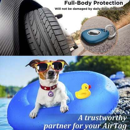 2pcs Waterproof Anti-drop Anti-lost Tracker Positioning TPU Protective Case for AirTag