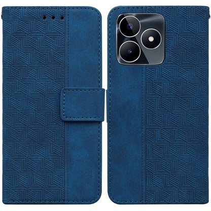 Geometric Embossed Leather Phone Case, For Realme 12 Pro+ Global, For Realme C67 4G Global, For Realme 11 4G Global, For Realme 11 5G/Narzo 60 India Version, For Realme 11 5G Global, For Realme 11 Pro / 11 Pro+ / Narzo 60 Pro, For Realme C53 / Narzo N5...