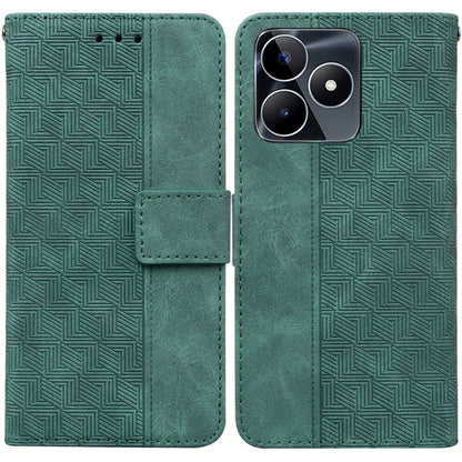 Geometric Embossed Leather Phone Case, For Realme 12 Pro+ Global, For Realme C67 4G Global, For Realme 11 4G Global, For Realme 11 5G/Narzo 60 India Version, For Realme 11 5G Global, For Realme 11 Pro / 11 Pro+ / Narzo 60 Pro, For Realme C53 / Narzo N5...