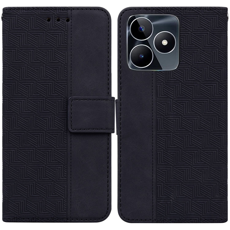 Geometric Embossed Leather Phone Case, For Realme 12 Pro+ Global, For Realme C67 4G Global, For Realme 11 4G Global, For Realme 11 5G/Narzo 60 India Version, For Realme 11 5G Global, For Realme 11 Pro / 11 Pro+ / Narzo 60 Pro, For Realme C53 / Narzo N5...