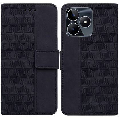 Geometric Embossed Leather Phone Case, For Realme 12 Pro+ Global, For Realme C67 4G Global, For Realme 11 4G Global, For Realme 11 5G/Narzo 60 India Version, For Realme 11 5G Global, For Realme 11 Pro / 11 Pro+ / Narzo 60 Pro, For Realme C53 / Narzo N5...