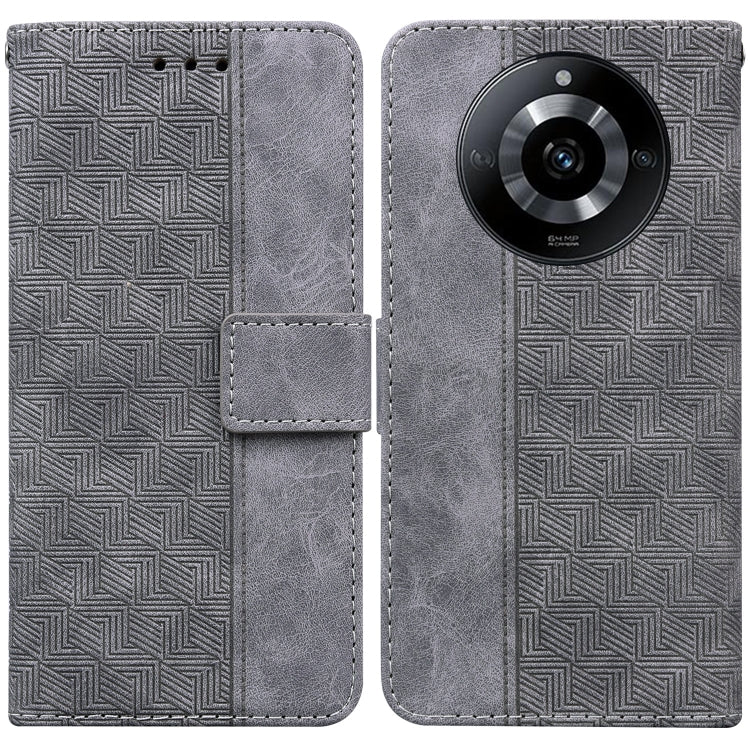 Geometric Embossed Leather Phone Case, For Realme 12 Pro+ Global, For Realme C67 4G Global, For Realme 11 4G Global, For Realme 11 5G/Narzo 60 India Version, For Realme 11 5G Global, For Realme 11 Pro / 11 Pro+ / Narzo 60 Pro, For Realme C53 / Narzo N5...