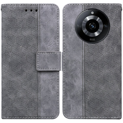 Geometric Embossed Leather Phone Case, For Realme 12 Pro+ Global, For Realme C67 4G Global, For Realme 11 4G Global, For Realme 11 5G/Narzo 60 India Version, For Realme 11 5G Global, For Realme 11 Pro / 11 Pro+ / Narzo 60 Pro, For Realme C53 / Narzo N5...