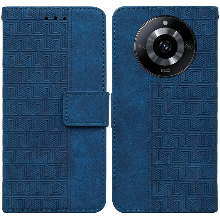 Geometric Embossed Leather Phone Case, For Realme 12 Pro+ Global, For Realme C67 4G Global, For Realme 11 4G Global, For Realme 11 5G/Narzo 60 India Version, For Realme 11 5G Global, For Realme 11 Pro / 11 Pro+ / Narzo 60 Pro, For Realme C53 / Narzo N5...