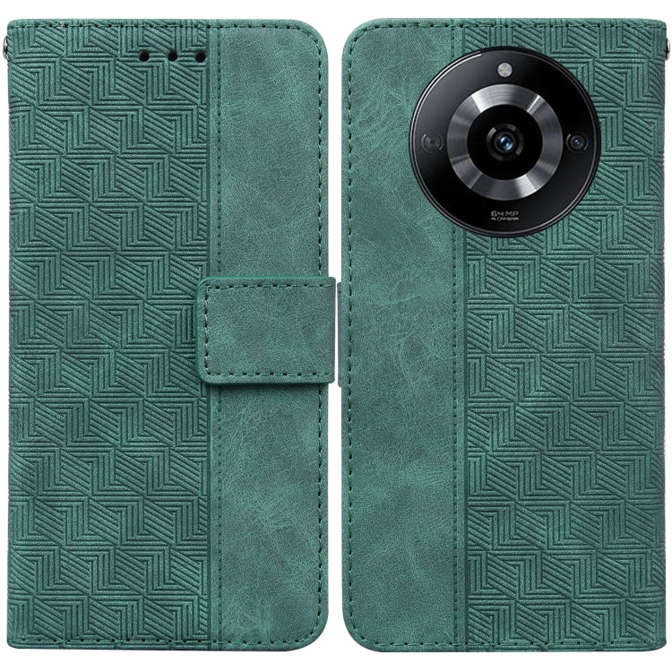 Geometric Embossed Leather Phone Case, For Realme 12 Pro+ Global, For Realme C67 4G Global, For Realme 11 4G Global, For Realme 11 5G/Narzo 60 India Version, For Realme 11 5G Global, For Realme 11 Pro / 11 Pro+ / Narzo 60 Pro, For Realme C53 / Narzo N5...