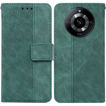 Geometric Embossed Leather Phone Case, For Realme 12 Pro+ Global, For Realme C67 4G Global, For Realme 11 4G Global, For Realme 11 5G/Narzo 60 India Version, For Realme 11 5G Global, For Realme 11 Pro / 11 Pro+ / Narzo 60 Pro, For Realme C53 / Narzo N5...
