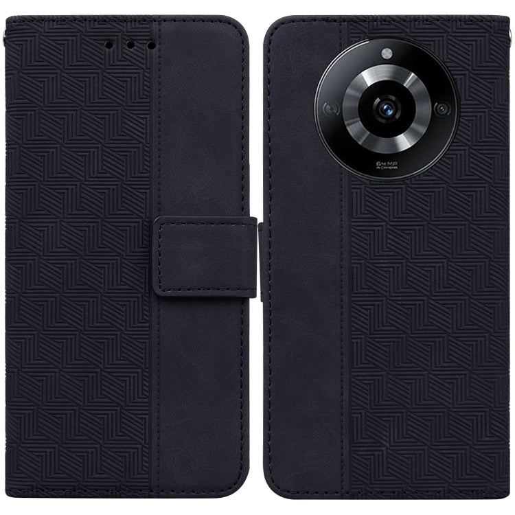 Geometric Embossed Leather Phone Case, For Realme 12 Pro+ Global, For Realme C67 4G Global, For Realme 11 4G Global, For Realme 11 5G/Narzo 60 India Version, For Realme 11 5G Global, For Realme 11 Pro / 11 Pro+ / Narzo 60 Pro, For Realme C53 / Narzo N5...