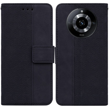 Geometric Embossed Leather Phone Case, For Realme 12 Pro+ Global, For Realme C67 4G Global, For Realme 11 4G Global, For Realme 11 5G/Narzo 60 India Version, For Realme 11 5G Global, For Realme 11 Pro / 11 Pro+ / Narzo 60 Pro, For Realme C53 / Narzo N5...