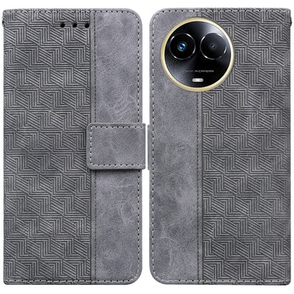 Geometric Embossed Leather Phone Case, For Realme 12 Pro+ Global, For Realme C67 4G Global, For Realme 11 4G Global, For Realme 11 5G/Narzo 60 India Version, For Realme 11 5G Global, For Realme 11 Pro / 11 Pro+ / Narzo 60 Pro, For Realme C53 / Narzo N5...