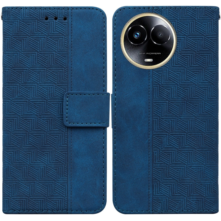 Geometric Embossed Leather Phone Case, For Realme 12 Pro+ Global, For Realme C67 4G Global, For Realme 11 4G Global, For Realme 11 5G/Narzo 60 India Version, For Realme 11 5G Global, For Realme 11 Pro / 11 Pro+ / Narzo 60 Pro, For Realme C53 / Narzo N5...