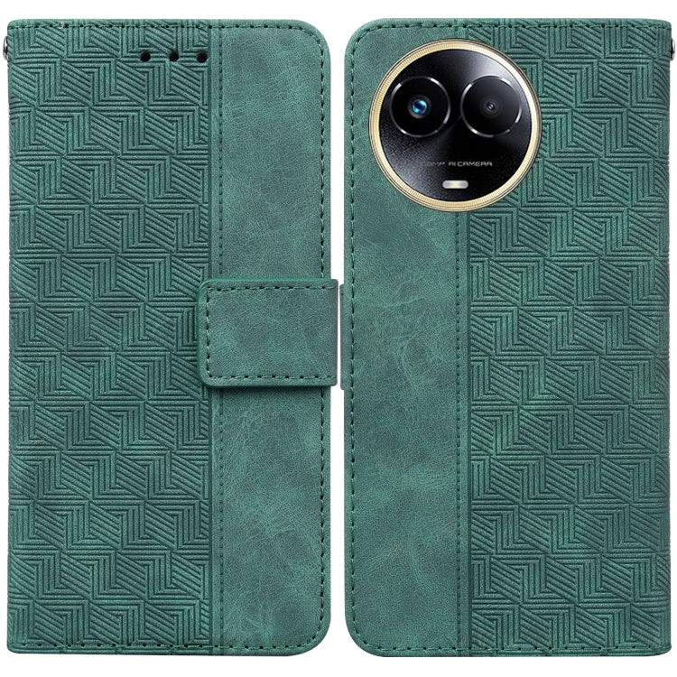 Geometric Embossed Leather Phone Case, For Realme 12 Pro+ Global, For Realme C67 4G Global, For Realme 11 4G Global, For Realme 11 5G/Narzo 60 India Version, For Realme 11 5G Global, For Realme 11 Pro / 11 Pro+ / Narzo 60 Pro, For Realme C53 / Narzo N5...