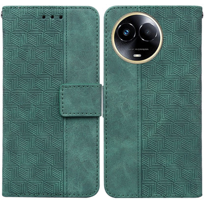 Geometric Embossed Leather Phone Case, For Realme 12 Pro+ Global, For Realme C67 4G Global, For Realme 11 4G Global, For Realme 11 5G/Narzo 60 India Version, For Realme 11 5G Global, For Realme 11 Pro / 11 Pro+ / Narzo 60 Pro, For Realme C53 / Narzo N5...