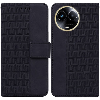 Geometric Embossed Leather Phone Case, For Realme 12 Pro+ Global, For Realme C67 4G Global, For Realme 11 4G Global, For Realme 11 5G/Narzo 60 India Version, For Realme 11 5G Global, For Realme 11 Pro / 11 Pro+ / Narzo 60 Pro, For Realme C53 / Narzo N5...