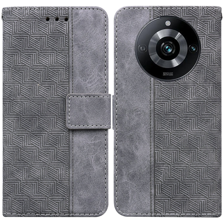 Geometric Embossed Leather Phone Case, For Realme 12 Pro+ Global, For Realme C67 4G Global, For Realme 11 4G Global, For Realme 11 5G/Narzo 60 India Version, For Realme 11 5G Global, For Realme 11 Pro / 11 Pro+ / Narzo 60 Pro, For Realme C53 / Narzo N5...