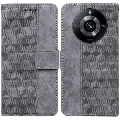 Geometric Embossed Leather Phone Case, For Realme 12 Pro+ Global, For Realme C67 4G Global, For Realme 11 4G Global, For Realme 11 5G/Narzo 60 India Version, For Realme 11 5G Global, For Realme 11 Pro / 11 Pro+ / Narzo 60 Pro, For Realme C53 / Narzo N5...