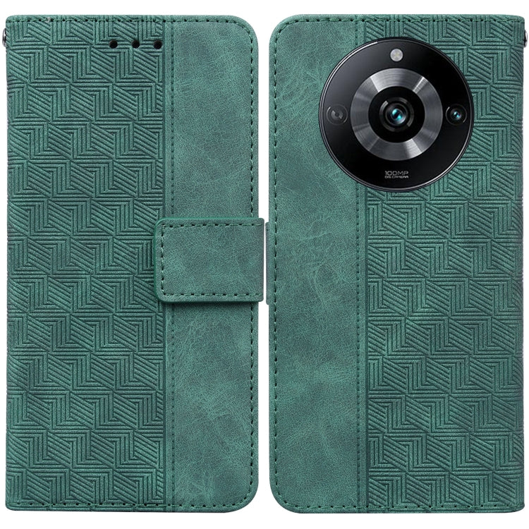 Geometric Embossed Leather Phone Case, For Realme 12 Pro+ Global, For Realme C67 4G Global, For Realme 11 4G Global, For Realme 11 5G/Narzo 60 India Version, For Realme 11 5G Global, For Realme 11 Pro / 11 Pro+ / Narzo 60 Pro, For Realme C53 / Narzo N5...