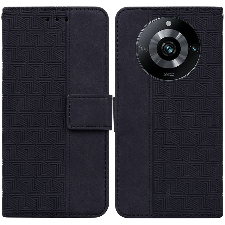 Geometric Embossed Leather Phone Case, For Realme 12 Pro+ Global, For Realme C67 4G Global, For Realme 11 4G Global, For Realme 11 5G/Narzo 60 India Version, For Realme 11 5G Global, For Realme 11 Pro / 11 Pro+ / Narzo 60 Pro, For Realme C53 / Narzo N5...
