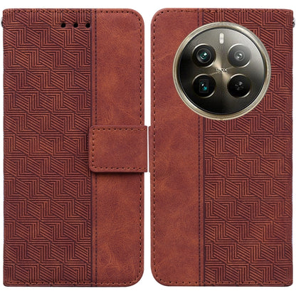 Geometric Embossed Leather Phone Case, For Realme 12 Pro+ Global, For Realme C67 4G Global, For Realme 11 4G Global, For Realme 11 5G/Narzo 60 India Version, For Realme 11 5G Global, For Realme 11 Pro / 11 Pro+ / Narzo 60 Pro, For Realme C53 / Narzo N5...